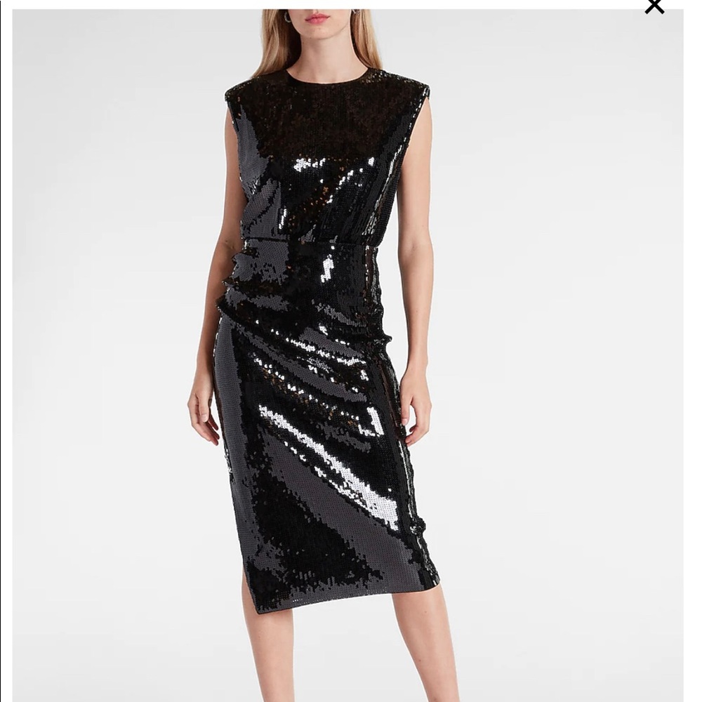 Express Sequin Midi Dress